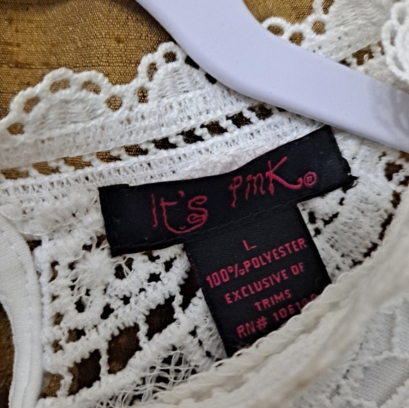 3 set Pink White Black blouses Large fit Cropped Crochet Set - Picture 8 of 16